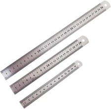 Stainless Steel Ruler, Metal Rule Precision Rule Kit Straight Edge Measuring To