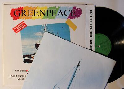 Greenpeace GER LP 1985 + Inner + Poster Top! Depeche Mode Queen Kate Bush TFF