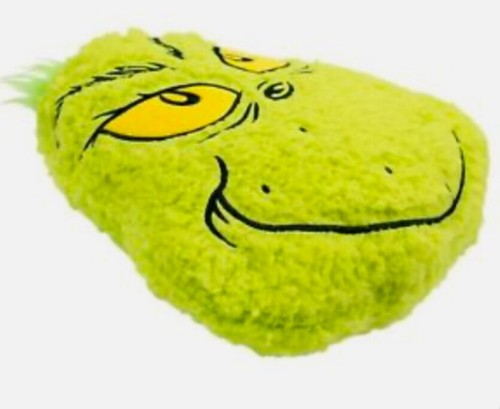SALE π NEW TAGGED - The Grinch Head Shape Fleece Plush Cushion Dr Seuss - Picture 5 of 5