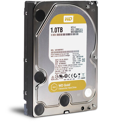 Western Digital WD Gold 1TB 3.5'' SATA Data Center Hard Disk Drive WD1005FBYZ