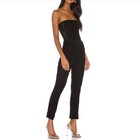 I.AM.GIA Ophelia Jumpsuit Ruche Mesh Strapless Stretch Sheer Black Night Out S