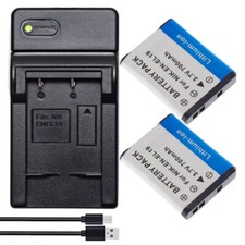 2x Batteria + Caricabatterie USB per Nikon Coolpix S2750 S2800 S2900 S3100 S3200 S3300