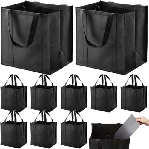 Set of 10 Reusable Grocery Bags Heavy Duty Shopping Bags Large Grocery