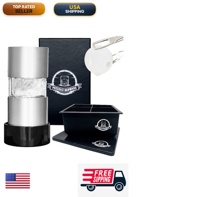 Pressice Barware Ice Ball Ice Effortless Large Ice Usa Small Business Silver