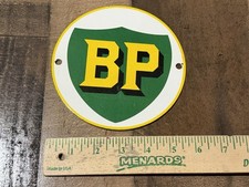 Vintage Style BP Gasoline Advertising Porcelain Sign