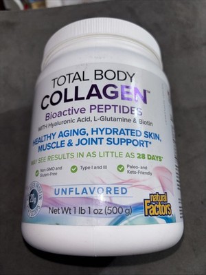 Natural Factors Total Body Collagen 1lb 1oz (500g) Unflavored