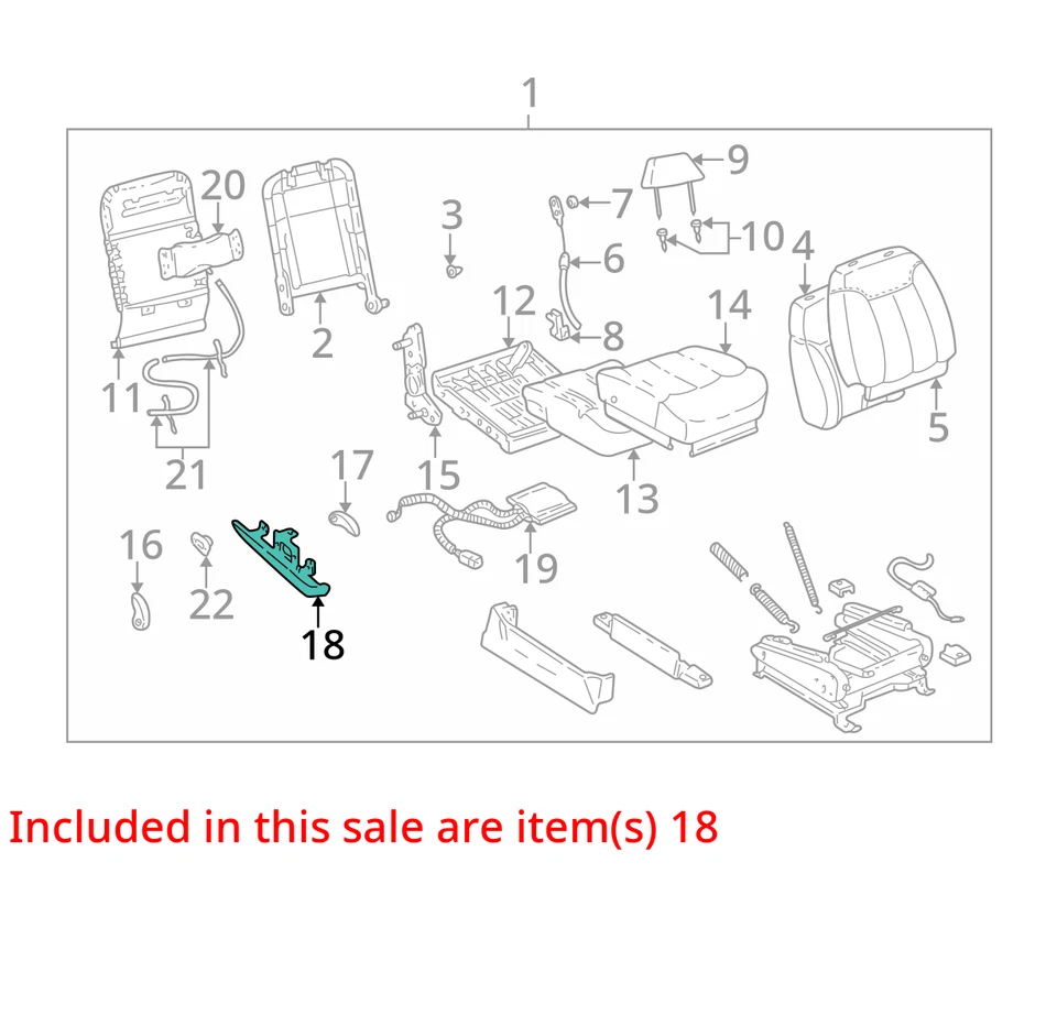 SE ADAPTA A CHEVROLET GMC TAHOE K2500 1995-2000 PANEL P/ASIENTO CUSH 12549892 - NUEVO OEM Foto 3 de 4