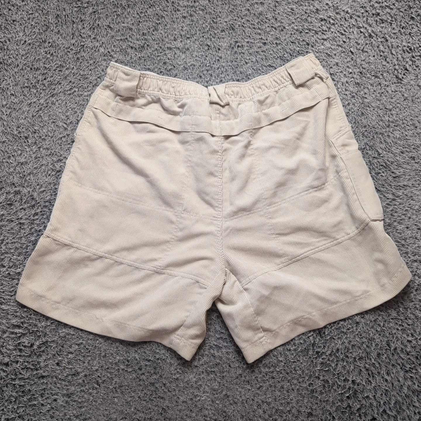 Vintage Aftco Bluewater Shorts Adult 42 Beige Corduroy Cargo Fishing Outdoor Men