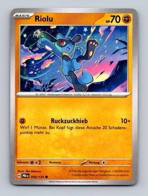 TCG Pokemon Karte Riolu PRE 050/131 DE Tika Matsuno Prismatic Evolutions