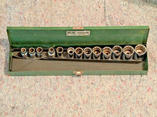 Vintage S-k Tools 12 Drive 14-pc Socket Set With Metal Case 40114-40136 Usa Vintage S-k Tools 12 Drive 14-pc Socket Set With Metal Case 40114-40136 Usa