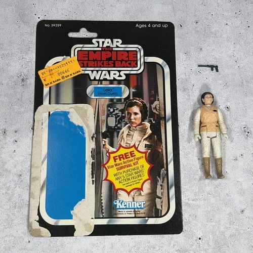 Vintage Star Wars Leia (Hoth Outfit) Complete w Card Back Kenner ESB NO REPRO
