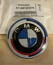 1x 50th Anniversary Rear Trunk 74mm/2.9in For BMW Badge Emblem Logo 511481323275
