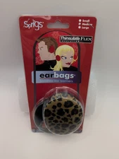 Sprigs Earbags Bandless Ear Warmers Adult Medium Thinsulate NEW NIB Cheetah