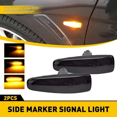 2X Sequential Side LED Marker Blinker Lights for Lancer Mitsubishi Evo X Mirage