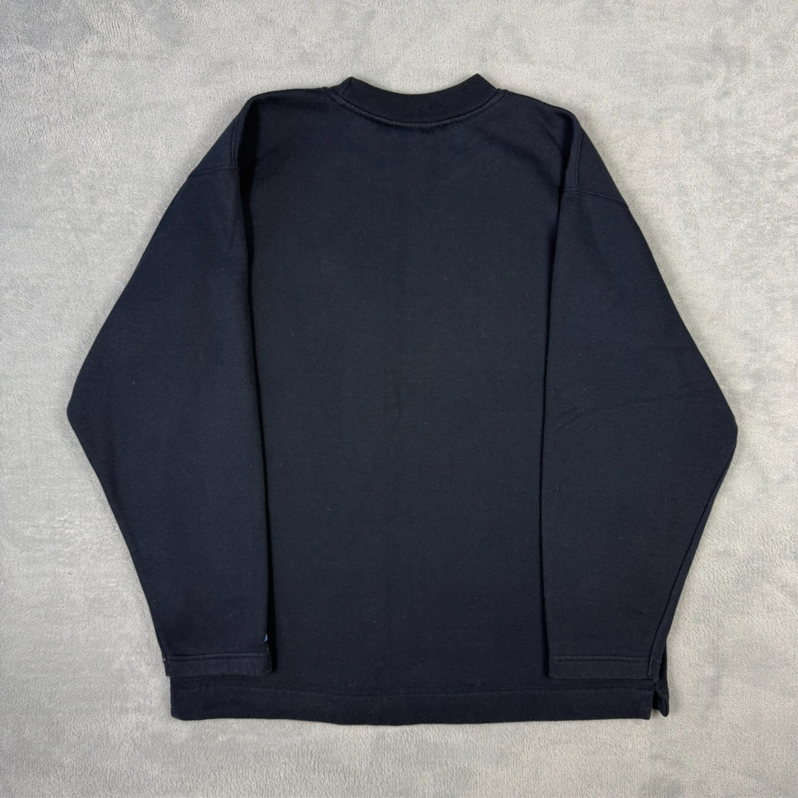 Vintage Reebok 2000's Y2K Navy Blue Mock Neck Size UK 10 Pullover Sweatshirt image 8