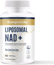 Liposomal NAD+ 500Mg with TMG 250Mg Softgels, Actual NAD+ Supplement for Cellula