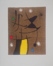 Joan MIRO : Femme au téléphone, Lithographie signée