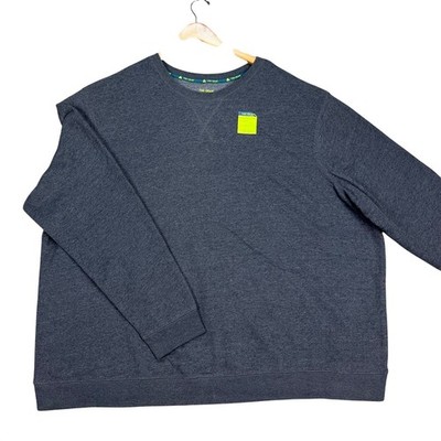 Tek Gear Sweatshirt Men 4XB Charcoal Gray Heathered Long Sleeve Fleece NEW