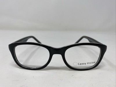Canny Vision JELLY BLACK/CRYSTAL 45-17-125 Full Rim Eyeglasses Frame 144V