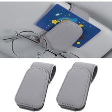 Brillenhalter Auto Sonnenbrillenhalterung Magnet Hellgrau 2 Stück