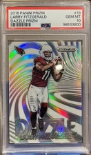 2016 Panini Prizm #19 LARRY FITZGERALD Dazzle Prizm PSA 10 POP 1 / RARE CASE HIT