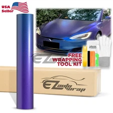 Chameleon Matte Magic Blue Vinyl Wrap Sticker DIY Decal Sheet Film Bubble Free