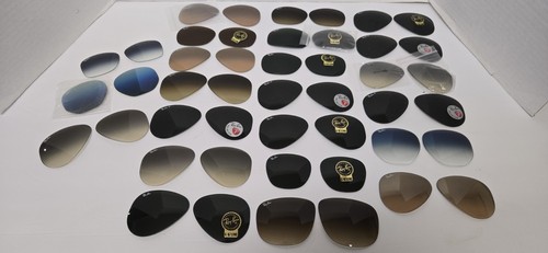 Lot of 23 pairs - New - Assorted Ray Ban Sunglass lenses for Aviators & more