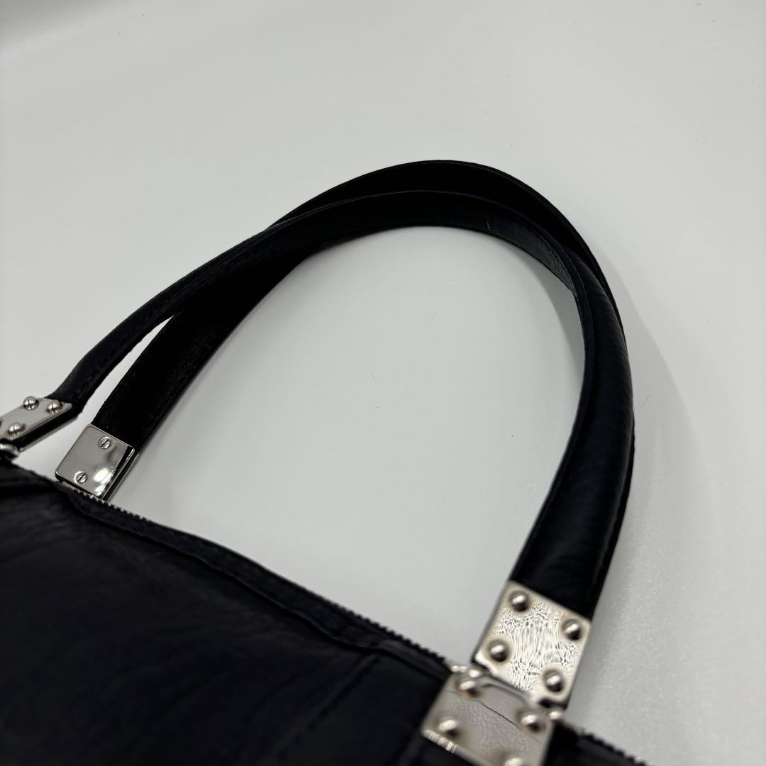 バッグ 00s BALENCIAGA leather mini boston bag Balenciaga Mini Boston Bag City Leather Black 00s Used A