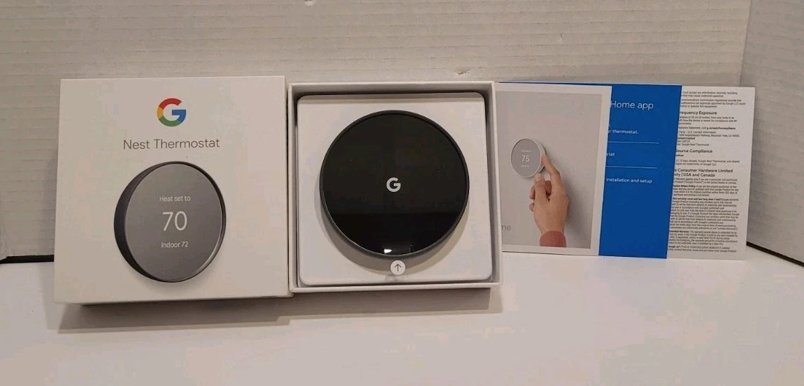 Google Nest Smart Thermostat Charcoal G4CVZ NOB