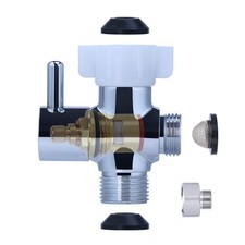 Brass Bidet T Adapter with Shut-Off Valve,3 Way 7/8 or 15/16 and 1/2 or 3/8,7...