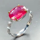 Unique jewelry 5 ct   Ruby Ring 925 Sterling Silver Size 7.5 /R469088