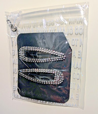 New KITSCH Rhinestone Snap Clips Justine Marjan 3 inches New In Package NWT