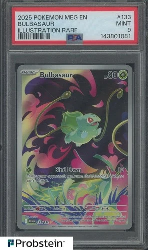 Auction #1 2025 Pokemon MEG EN Illustration Rare #133 Bulbasaur PSA 9 MINT