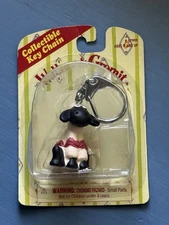 RARE 1989 Wallace & Gromit Shaun the Sheep Keychain NEW in Sealed Package