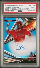 2022 Bowman's Best Best of 2022 auto Blue ref Denzer Guzman #B22DG /150 PSA 9