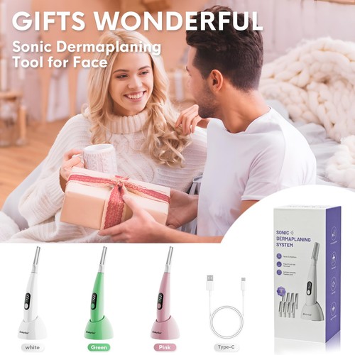 Sonic Dermaplane Razor for Women Face,Women’S Facial Exfoliation & Peach Fuzz... - Picture 7 of 9