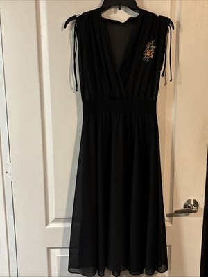 Vintage Black Polyester Little Black Dress Size S/M With Union Tag | eBay