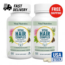 Vital Hair Complex   Biotin  B Vitamin Hair Growth Supplement   Pack of 2