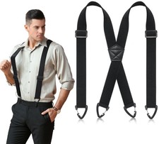 SUNEZLGO Suspenders for Men Heavy Duty, X Back Hidden Suspender 1.5" Under Cl...