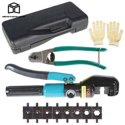 #ad With 9 Dies And Cutter 10T Hydraulic Wire Terminal Cable Crimper Crimping Tool $43.28