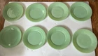VINTAGE Fire King JADEITE FIREKING 8 RIBBED DINNER PLATES Original
