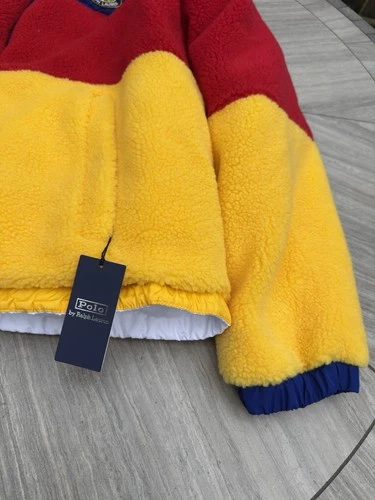 Polo Ralph Lauren Sun Valley Colorblock Sherpa Full Zip Puffer Jacket M image 13