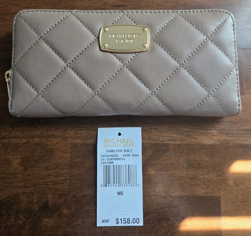 Michael Kors Hamilton Quilt Large Continental Wallet NWT