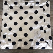 LITTLE GIRAFFE White Sherpa Fleece Satin 15 Lovey Navy Polka Dot Security