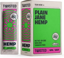 Twisted Organic 60 High Quality Wrap 15 Pouch of 4 Wraps Plain Jane