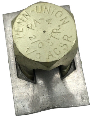PA4 PENN-UNION 2/0 STR - 1/0 ACSR ALUMINUM SPLIT BOLT CONNECTOR