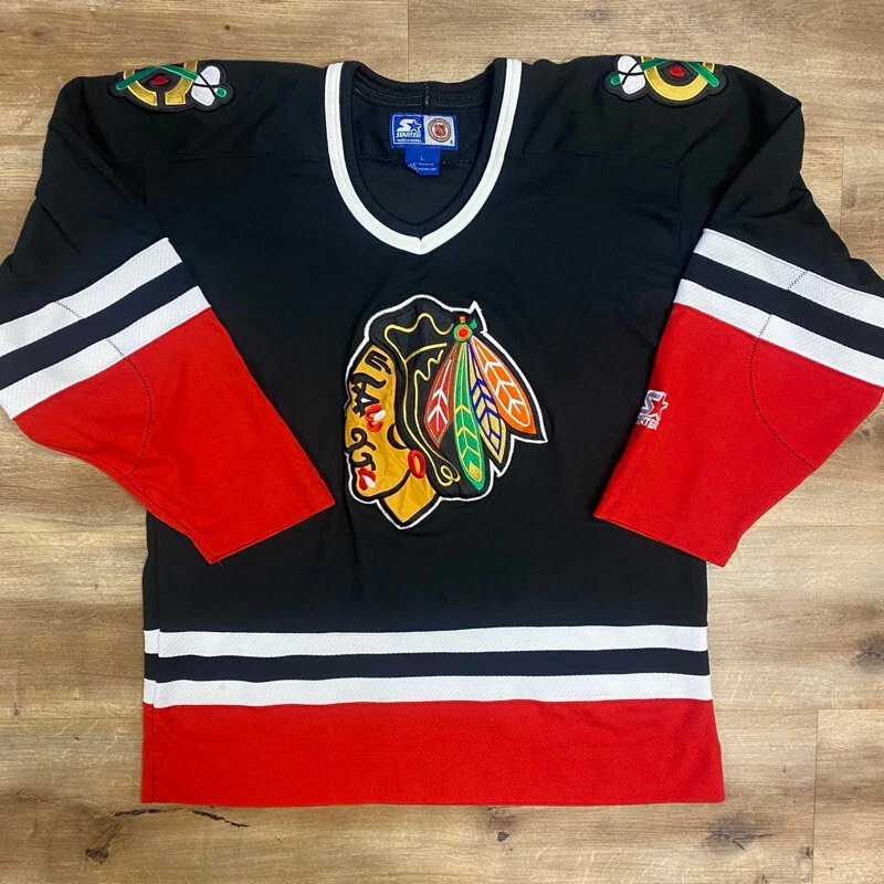 2022 Chicago Blackhawks Starter 90s Throwback Jacket