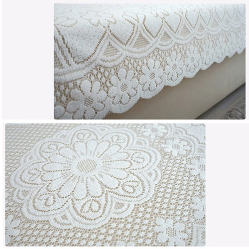 White Vintage Embroidered Lace Tablecloth Dining Table Cloth Cover Wedding Decor - Picture 77 of 89