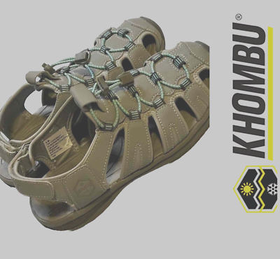 KHOMBU Water Sandals Active Quick Dry Adjustable Fit Ashley Women's 8M  Gray