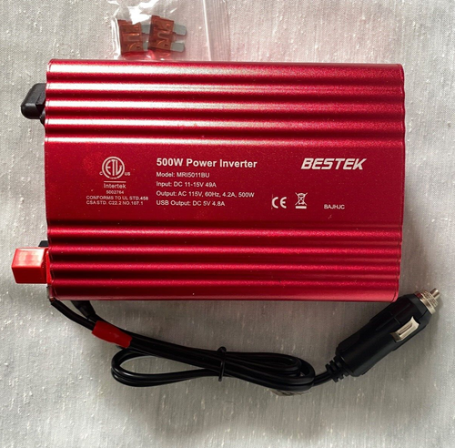 BESTEK 500W Power Inverter DC 12V to 110V AC with USB Car Charger New